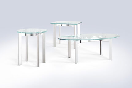 curvare glass occasional table