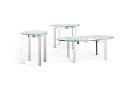 curvare glass occasional table