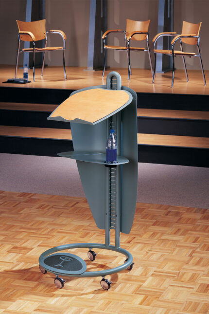 interplay wordplay steel lectern, companion chair