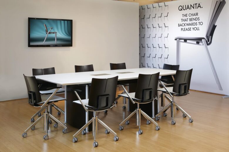elements conference table, quanta task chair