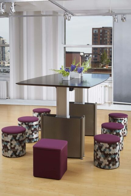 elements conference table, ollie storage stool