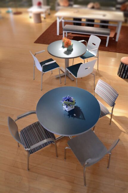 kompis chair, performance table, skware mobile training table, sate stacking chair