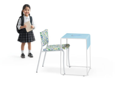 odis stacking table, companion american-made chair