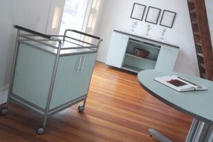 entourage storage cabinet and mobile cart, brattice table