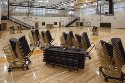 performance american-made training table, chela steel chair