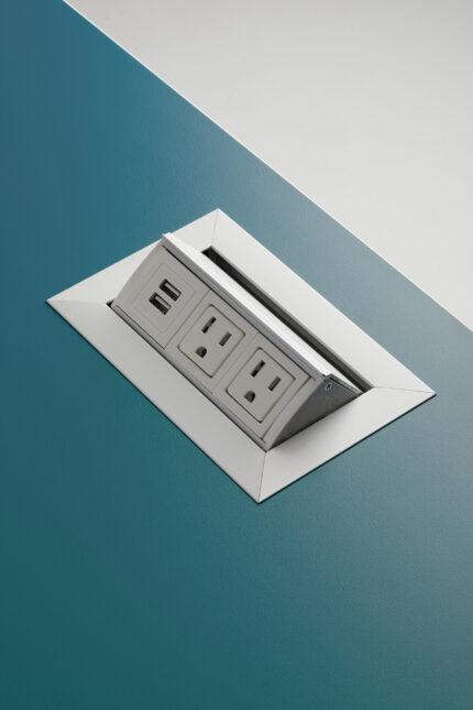 american-made training table with mho pop-up power usb