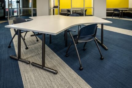performance american-made table, simon nesting chair