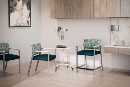 interplay rover mobile station, socius healthcare lounge chair