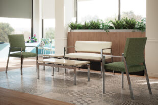 socius healthcare lounge chair, immix steel lounge seating system, mobile screen, companion chair