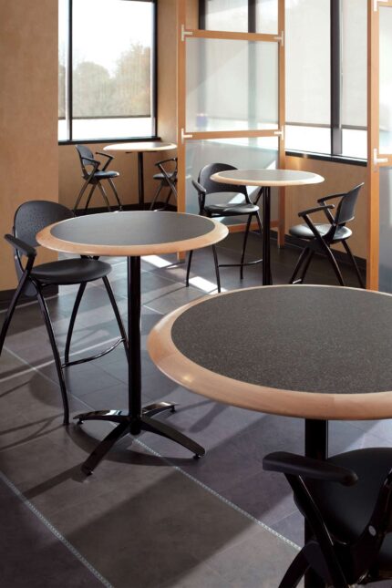 vela wire mesh table, simon nesting chair