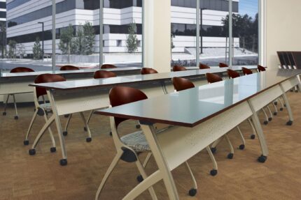 tod steel training table, simon nesting chair