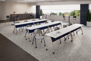 tod steel training table, simon nesting chair, kya table, entourage cabinet
