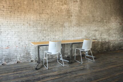 eliga commercial training table, quanta max stacking chair
