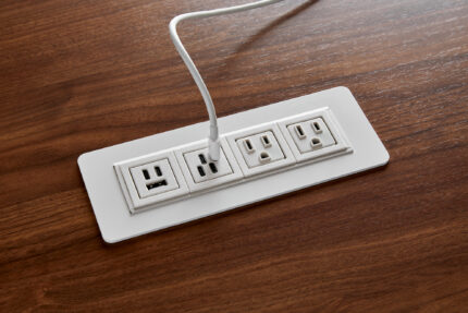 communal table axil z in-surface power with usb