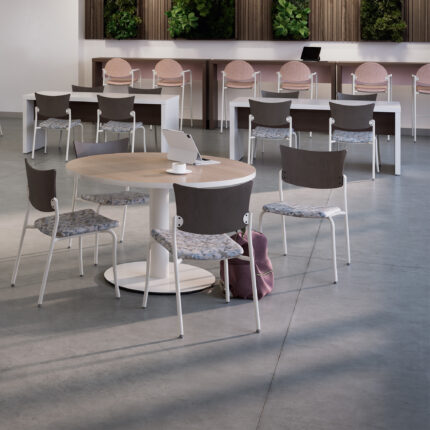 deci table, companion american-made chair, persons communal table