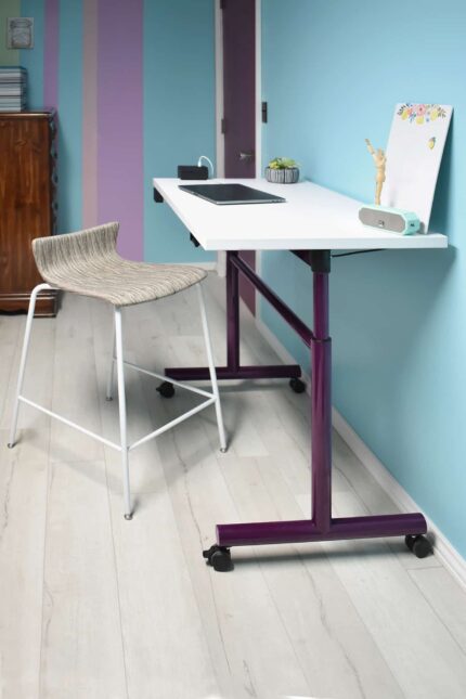 sky pneumatic adjustable height table, zuri seating