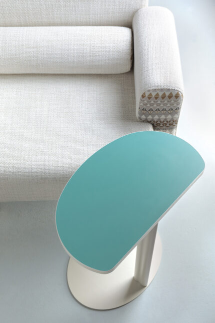 elly upholstered lounge chair and table