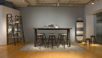 maker project tables and seating, oh! steel screen