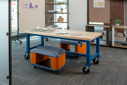 Rollic mobile furniture, maker project tables