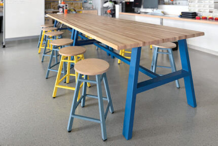 university with maker project tables and seating
