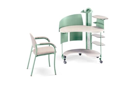 interplay rover mobile station, companion steel chair