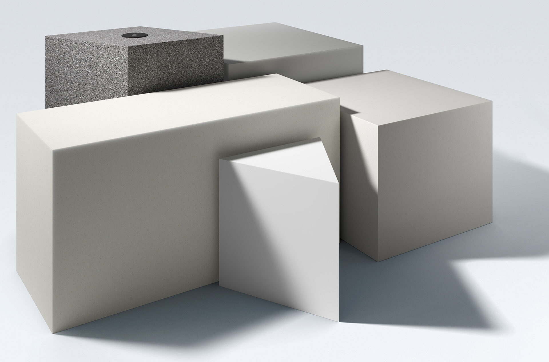 geometrix corian occasional table