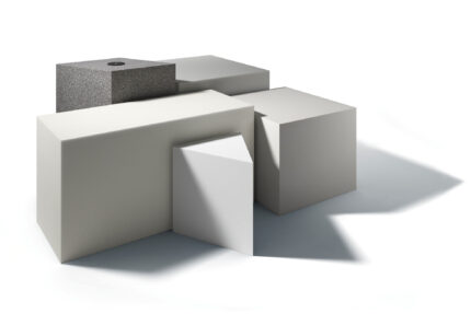 GeoMetrix corian occasional table with v charge wireless power