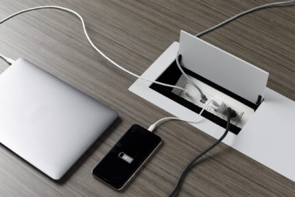 aerie conference table with power