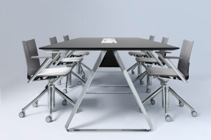 aerie conference table with power, quanta task chair