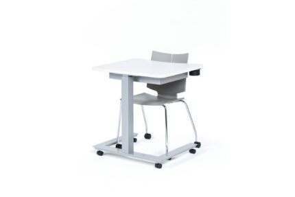 darby ergonomic adjustable height table, quanta max chair