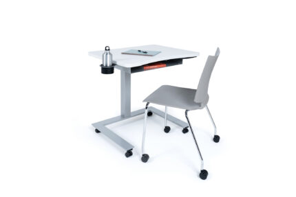 darby ergonomic adjustable height table, quanta max chair