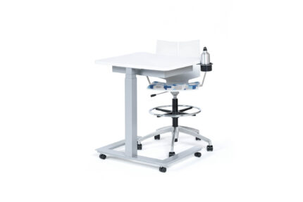 darby ergonomic adjustable height table, quanta max chair