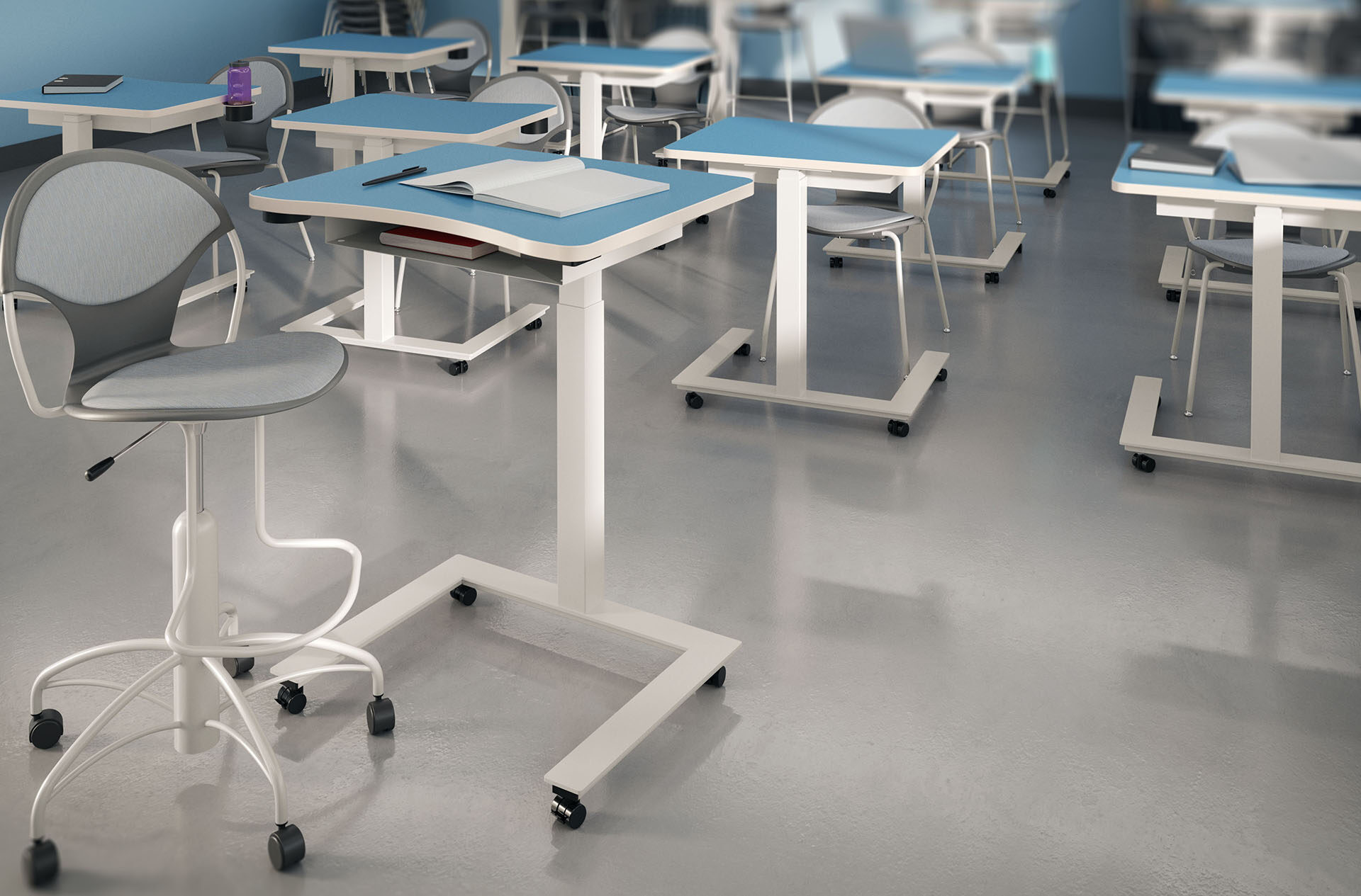 darby ergonomic adjustable height table