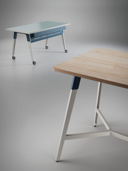 troupe steel leg table