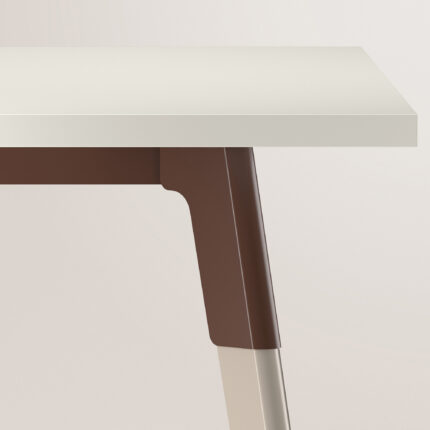 troupe steel leg table, troupe media wall