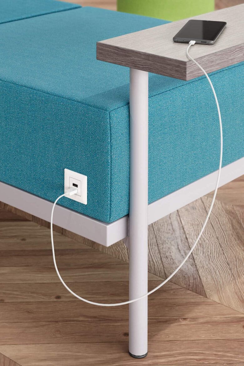 catwalk flexible seating system, salt dual usb power