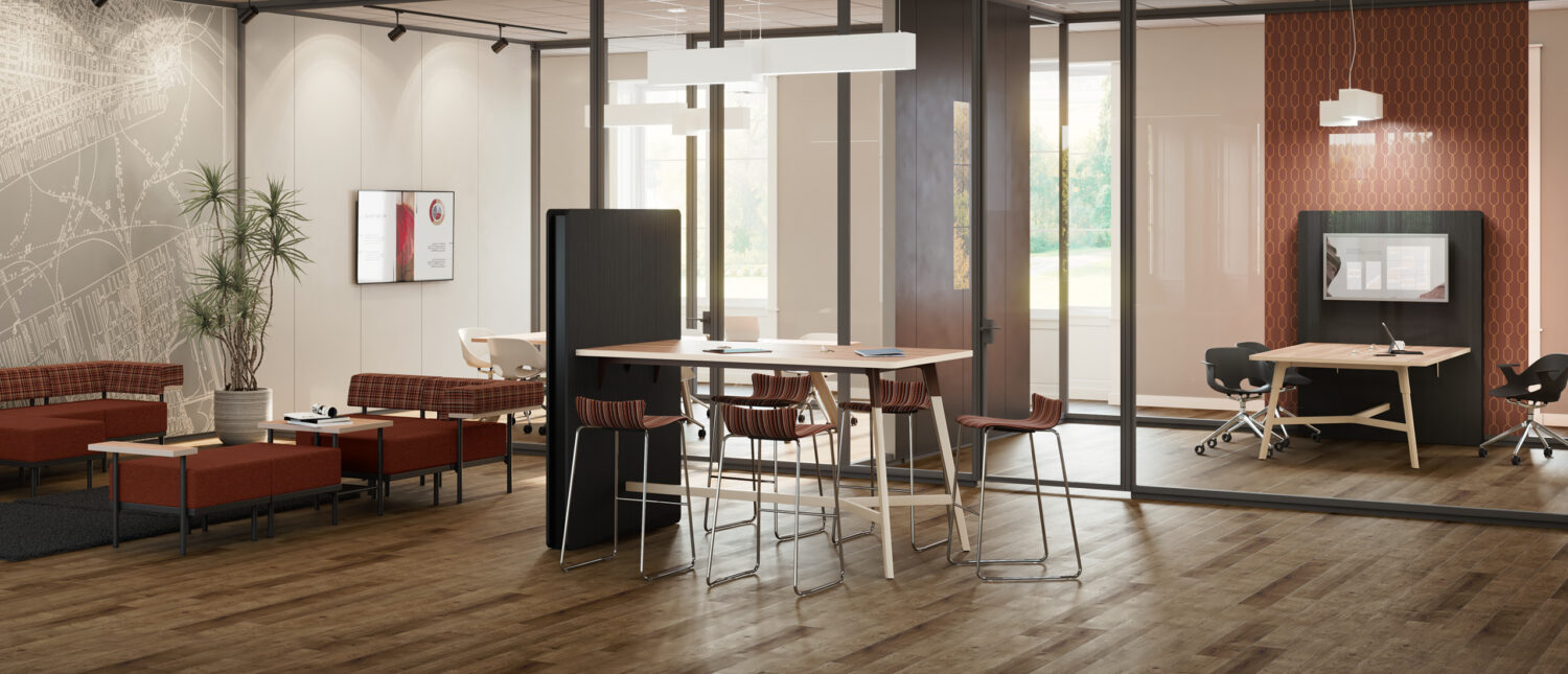troupe media wall collaboration furniture