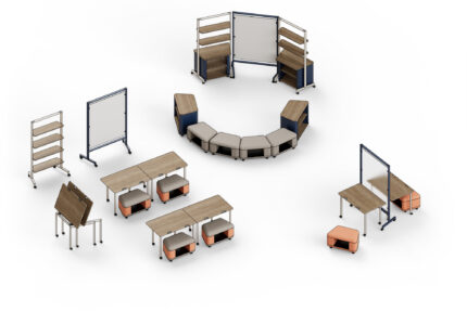 Rollic mobile furniture aerial view