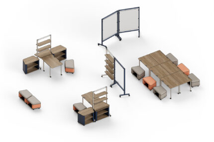 Rollic mobile furniture aerial view