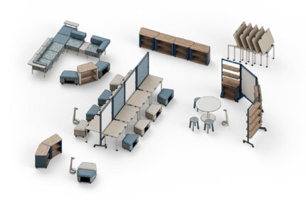 Rollic mobile furniture aerial view