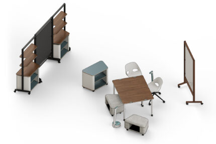 Rollic mobile furniture aerial view