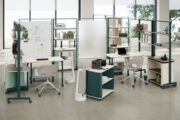 rollic mobile furniture, nerita sustainable molded chair, vesta portable battery-powered charging