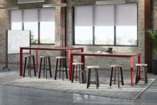 eliga commercial table and whiteboard, rai steel stool
