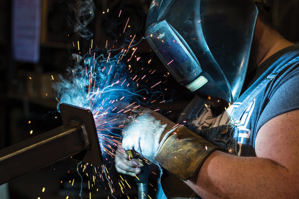 Welder making The Maker Project